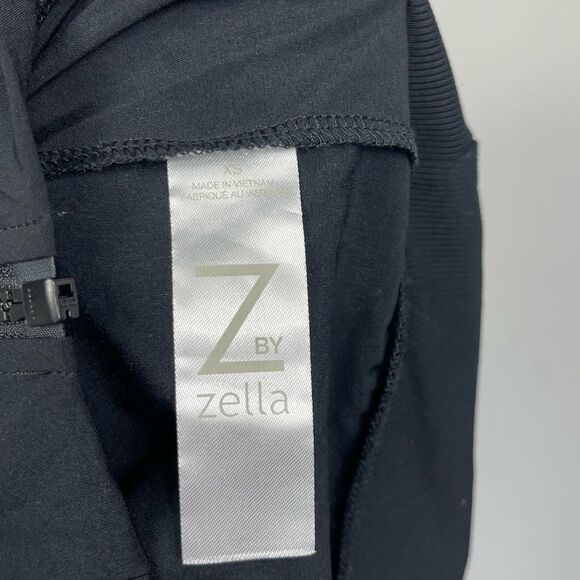 Z by Zella Womens Track Bomber Lightweight Full Zip Jacket Black Burgundy XS - Picture 10 of 16
